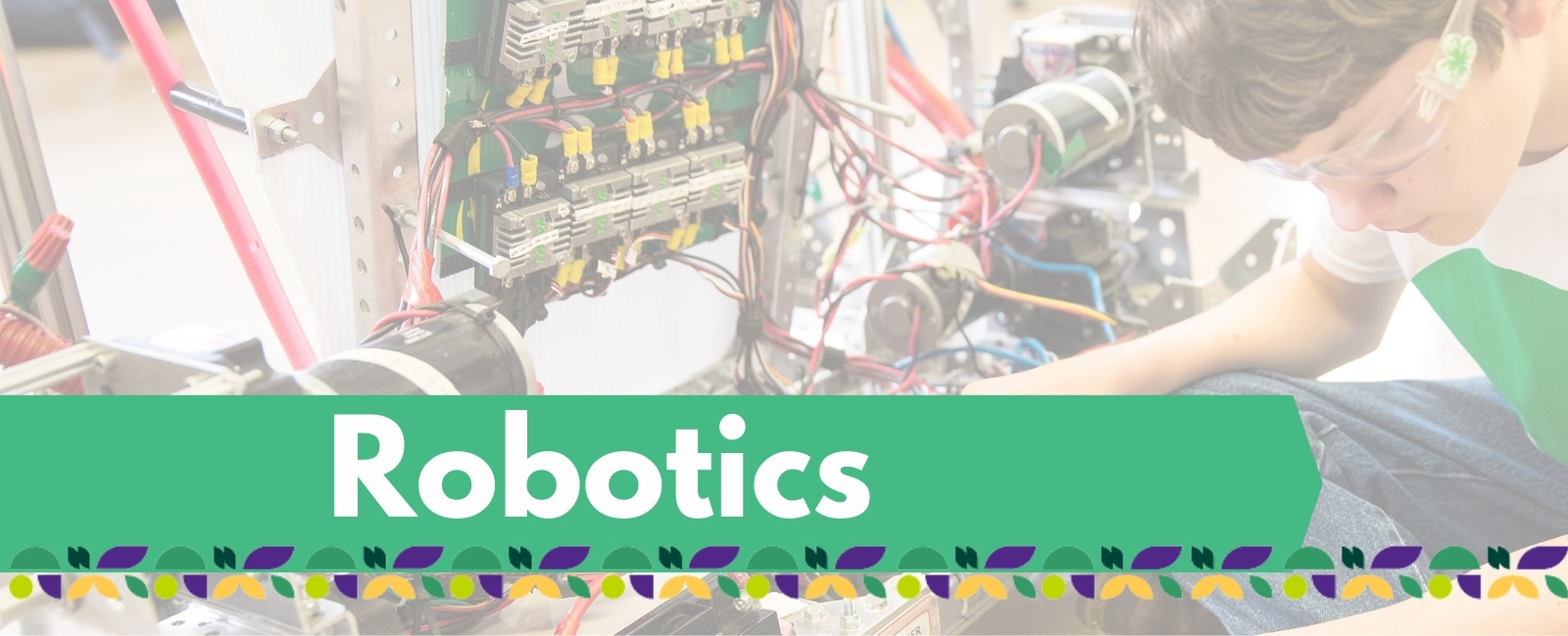 Robotics project banner with text